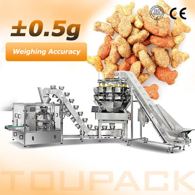 Hochgeschwindigkeits-automatische vorgefertigte Taschenverpackungsmaschine Chips Popcorn Kekse Doypack Füllung Versiegelungsanlage Snack Food Packer