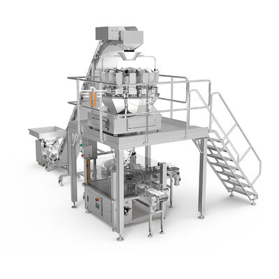 Automatische Hochgeschwindigkeits-Wiege- und Plastikdosenfüllmaschine für Trockenfleischsnacks aus Rind, Schwein, Huhn